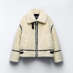 Zara Faux Fur Biker Jacket